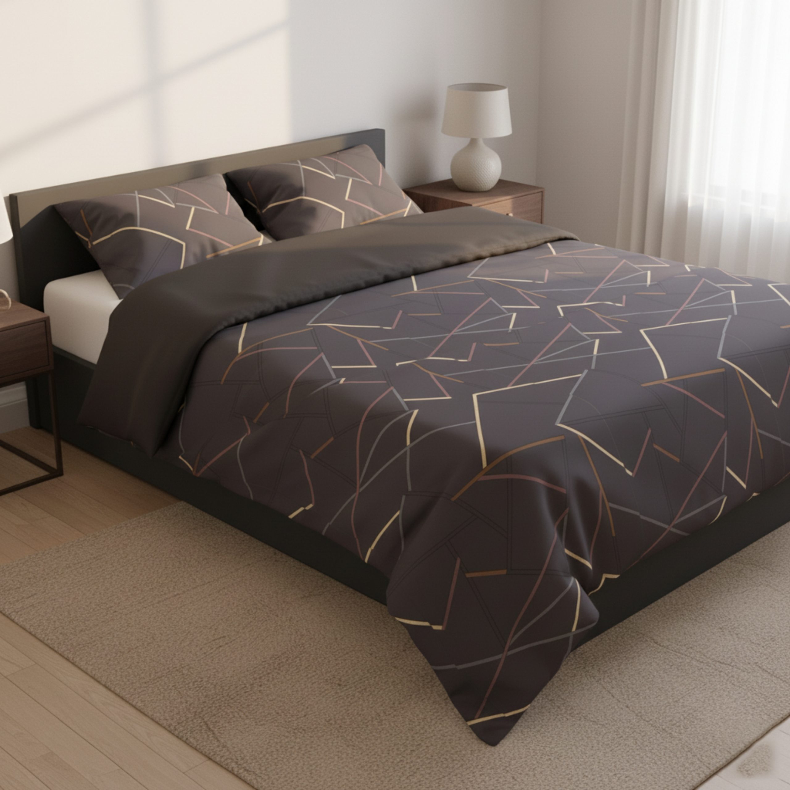 Printed Comforter - Earthly Stone Urban Matrix