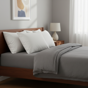 Luxury Pillowcase-T300 100% Cotton White